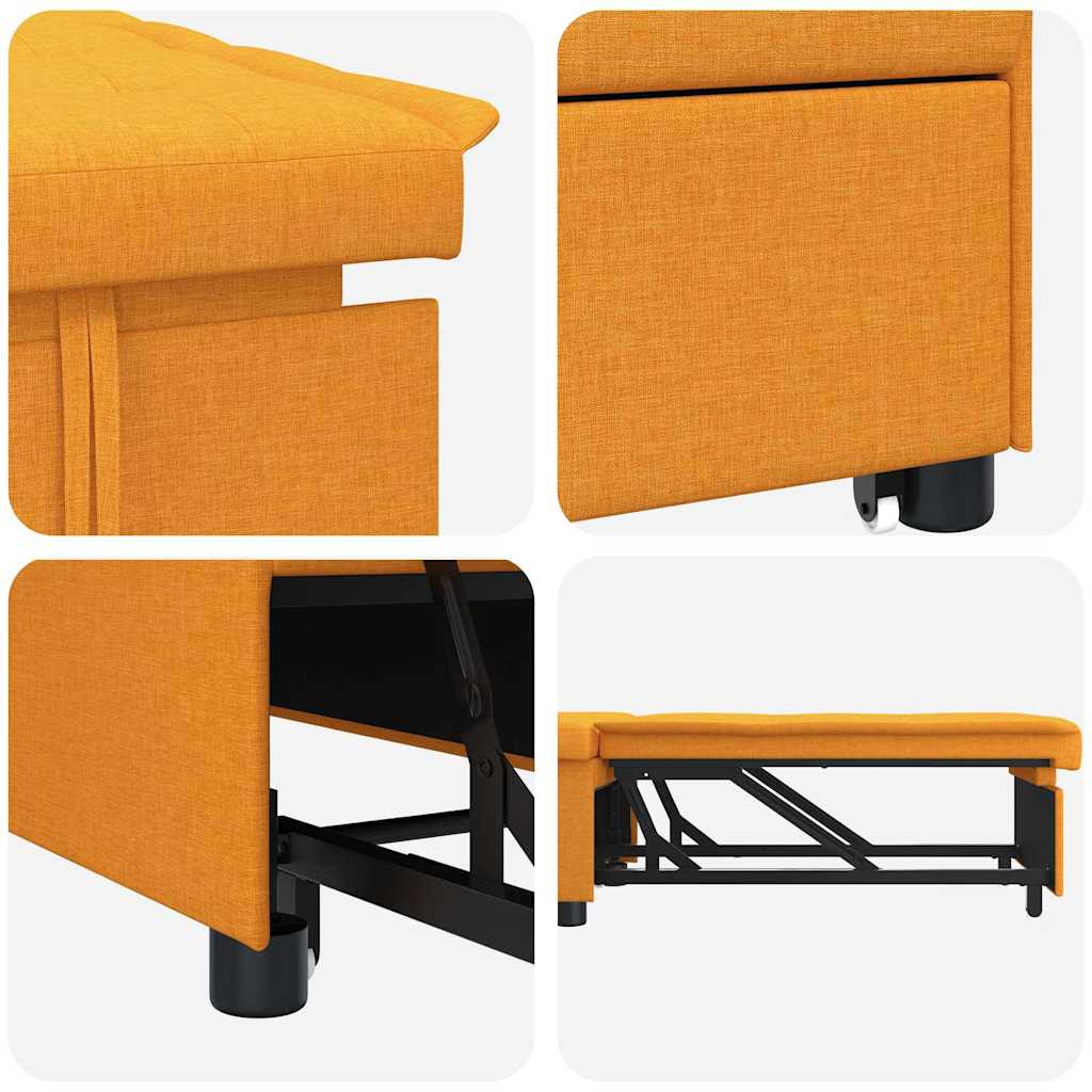 vidaXL Canapé-lit gigogne jaune foncé 194 x 50 x 82 cm Contreplaqué