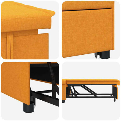vidaXL Canapé-lit gigogne jaune foncé 194 x 50 x 82 cm Contreplaqué
