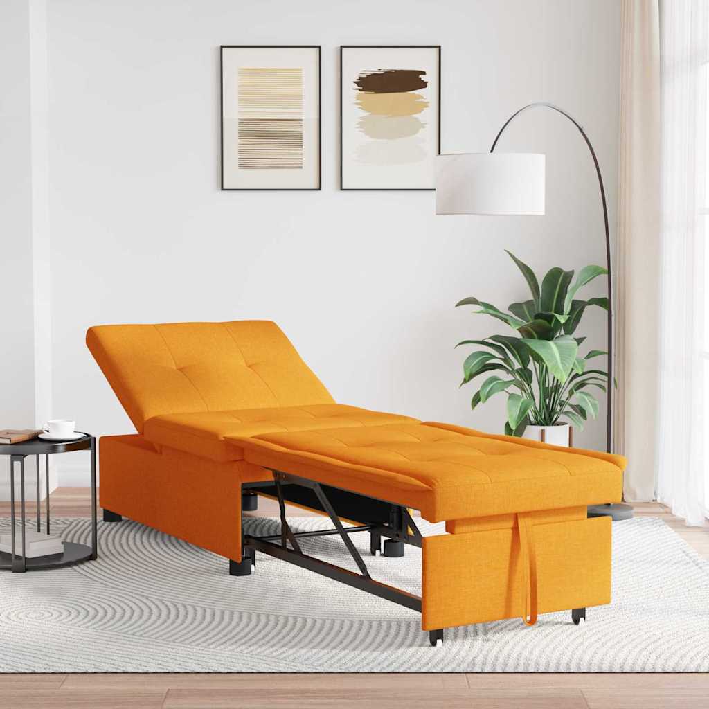vidaXL Canapé-lit gigogne jaune foncé 194 x 50 x 82 cm Contreplaqué