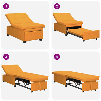 vidaXL Canapé-lit gigogne jaune foncé 194 x 50 x 82 cm Contreplaqué