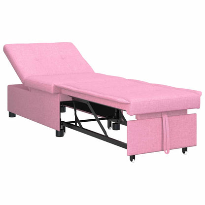 Schlafsofa Ausziehbar Rosa 194 x 50 x 82 cm Stoff