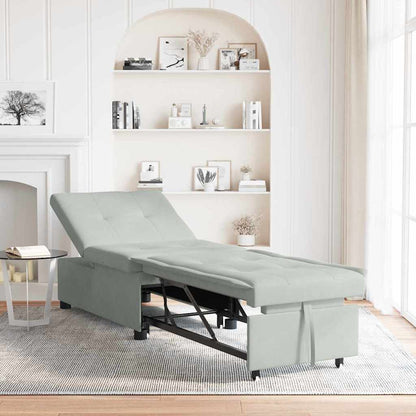 vidaXL Schlafsofa Hellgrau 194 x 67 x 82 cm Samt