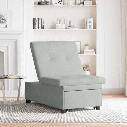 vidaXL Schlafsofa Hellgrau 194 x 67 x 82 cm Samt