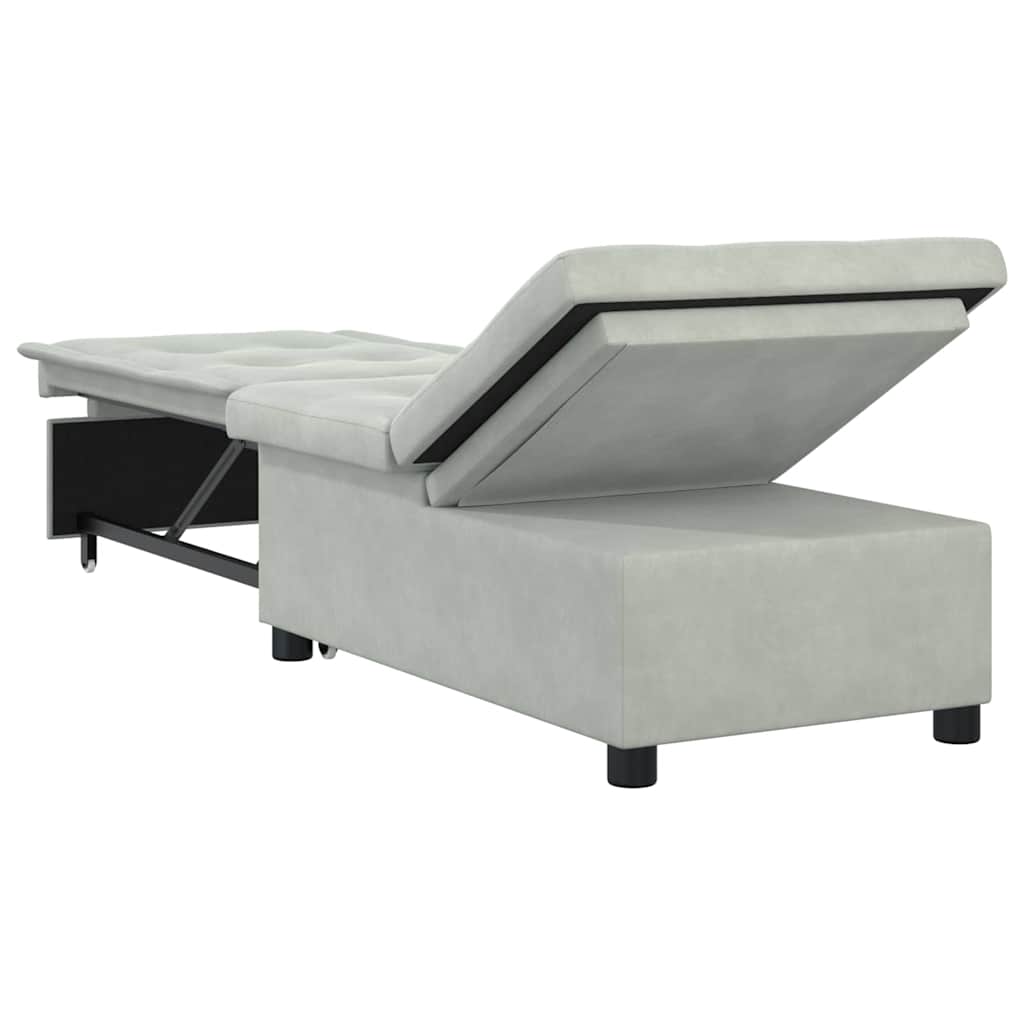 vidaXL Schlafsofa Hellgrau 194 x 67 x 82 cm Samt