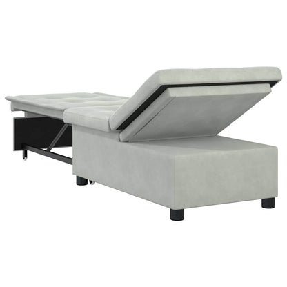 vidaXL Schlafsofa Hellgrau 194 x 67 x 82 cm Samt