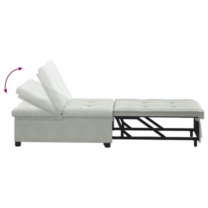 vidaXL Schlafsofa Hellgrau 194 x 67 x 82 cm Samt