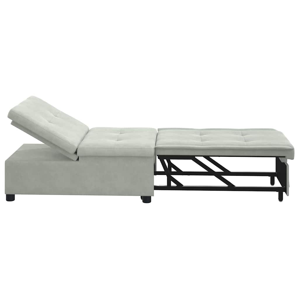 vidaXL Schlafsofa Hellgrau 194 x 67 x 82 cm Samt