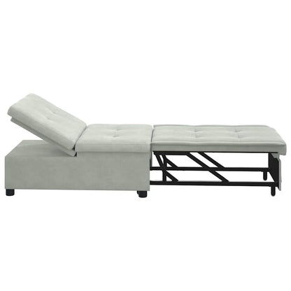 vidaXL Schlafsofa Hellgrau 194 x 67 x 82 cm Samt
