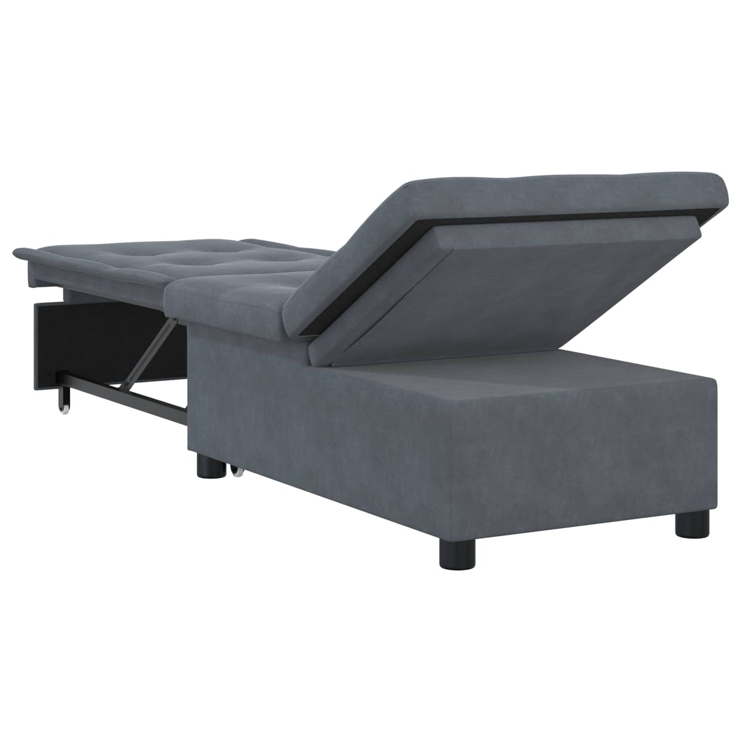 Schlafsofa Dunkelgrau 194 x 67 x 82 cm Samt