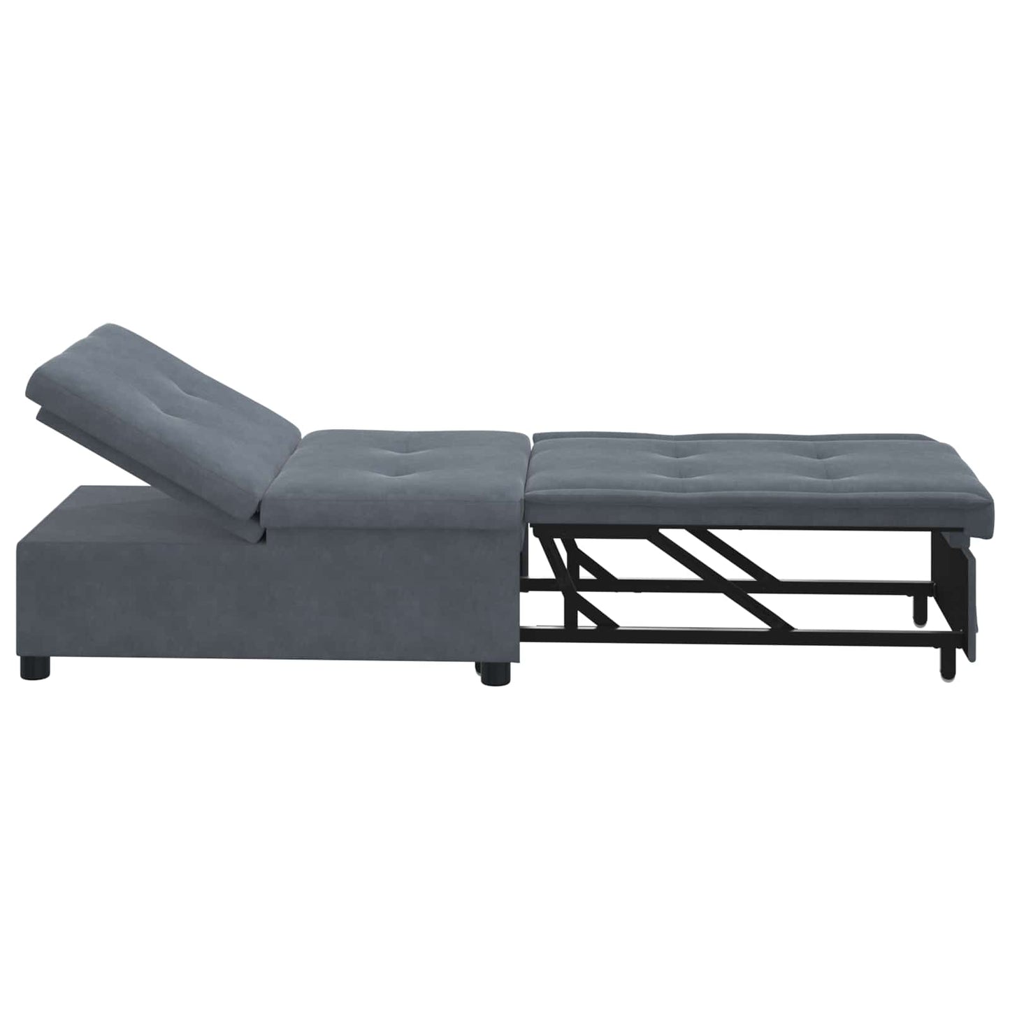 Schlafsofa Dunkelgrau 194 x 67 x 82 cm Samt