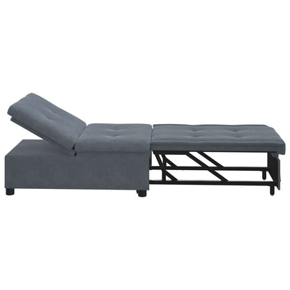 Schlafsofa Dunkelgrau 194 x 67 x 82 cm Samt