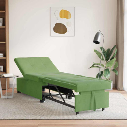 vidaXL Canapé convertible Vert clair 194 x 67 x 82 cm Velours