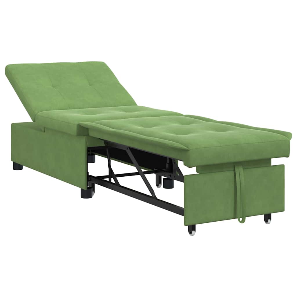 vidaXL Canapé convertible Vert clair 194 x 67 x 82 cm Velours