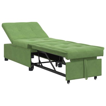 vidaXL Canapé convertible Vert clair 194 x 67 x 82 cm Velours