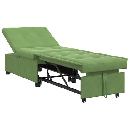 vidaXL Canapé convertible Vert clair 194 x 67 x 82 cm Velours
