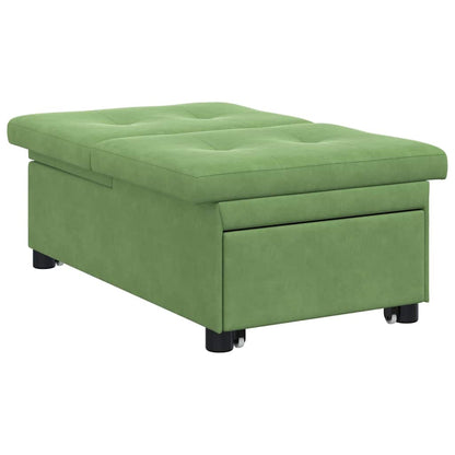 vidaXL Canapé convertible Vert clair 194 x 67 x 82 cm Velours