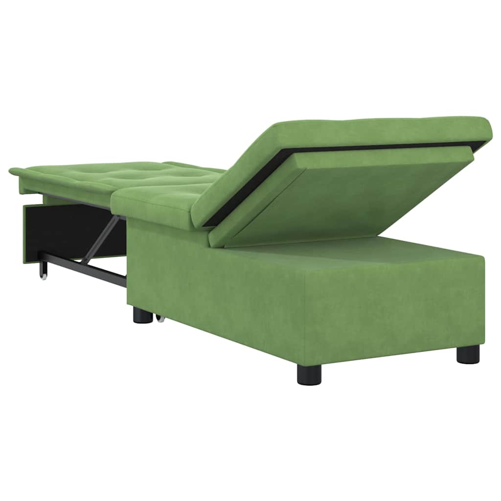 vidaXL Canapé convertible Vert clair 194 x 67 x 82 cm Velours
