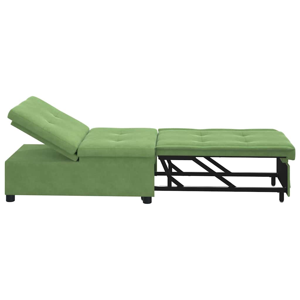 vidaXL Canapé convertible Vert clair 194 x 67 x 82 cm Velours