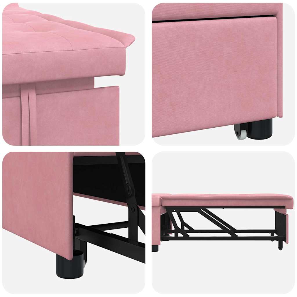 Schlafsofa Rosa 194 x 67 x 82 cm Samt