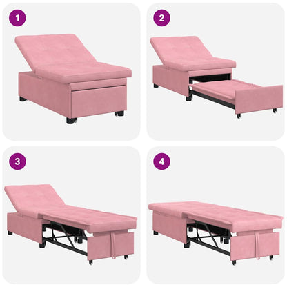 Schlafsofa Rosa 194 x 67 x 82 cm Samt