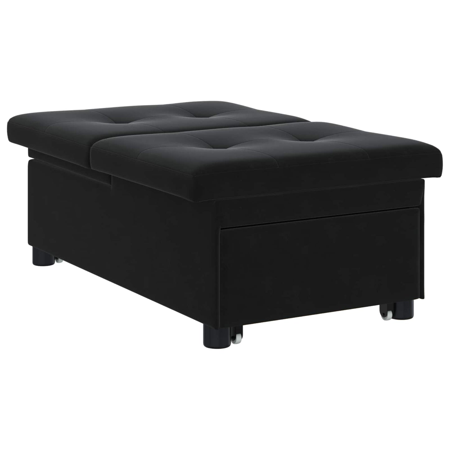 vidaXL Canapé-lit Noir 194 x 67 x 82 cm Velours