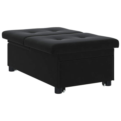 vidaXL Canapé-lit Noir 194 x 67 x 82 cm Velours