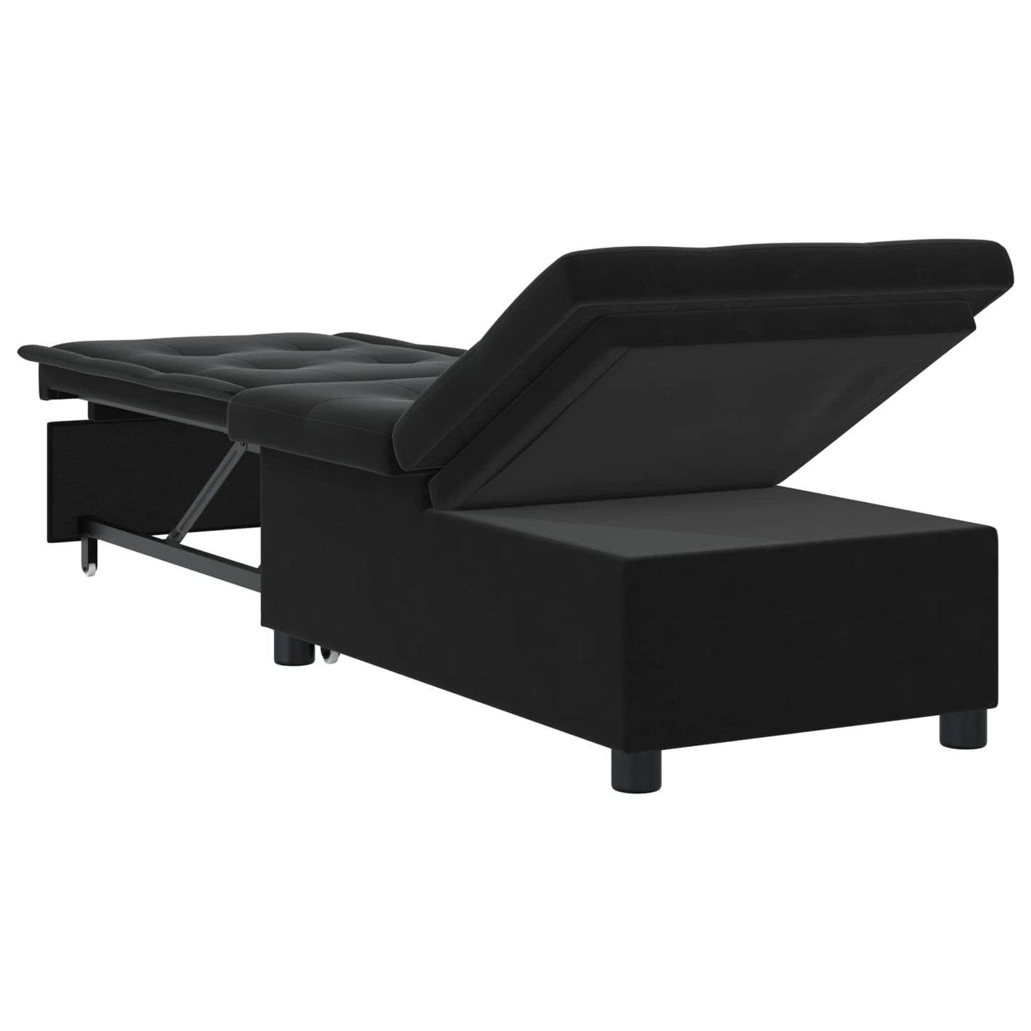 vidaXL Canapé-lit Noir 194 x 67 x 82 cm Velours