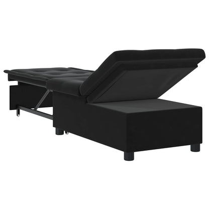 vidaXL Canapé-lit Noir 194 x 67 x 82 cm Velours