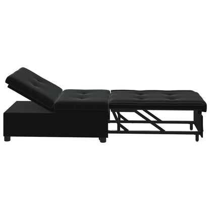 vidaXL Canapé-lit Noir 194 x 67 x 82 cm Velours