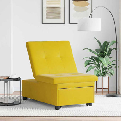 vidaXL Canapé-lit Jaune 194 x 67 x 82 cm Velours