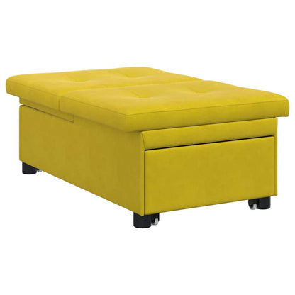 vidaXL Canapé-lit Jaune 194 x 67 x 82 cm Velours