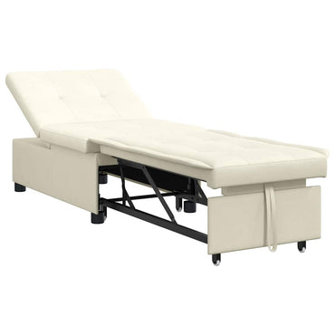 vidaXL Canapé-lit crème 194 x 67 x 82 cm Velours