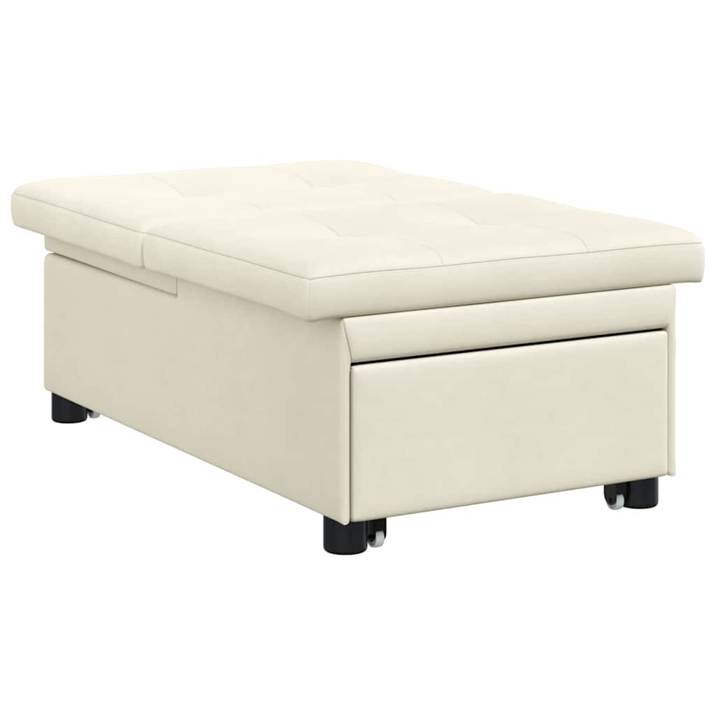 Schlafsofa Creme 194 x 67 x 82 cm Samt