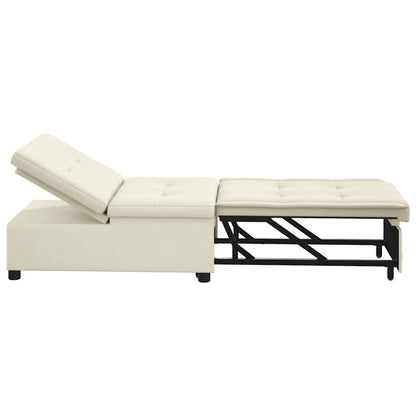 Schlafsofa Creme 194 x 67 x 82 cm Samt