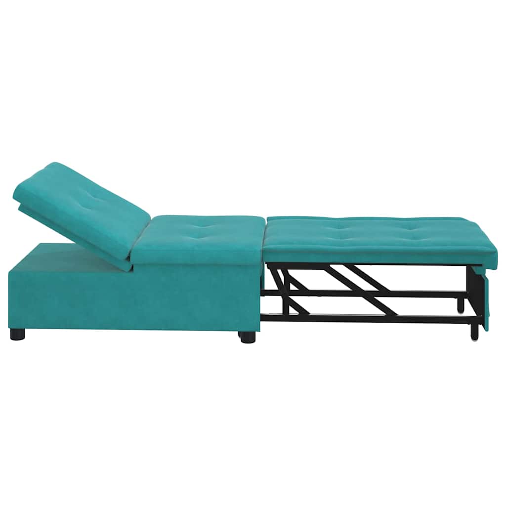 Schlafsofa Türkis 194 x 67 x 82 cm Samt
