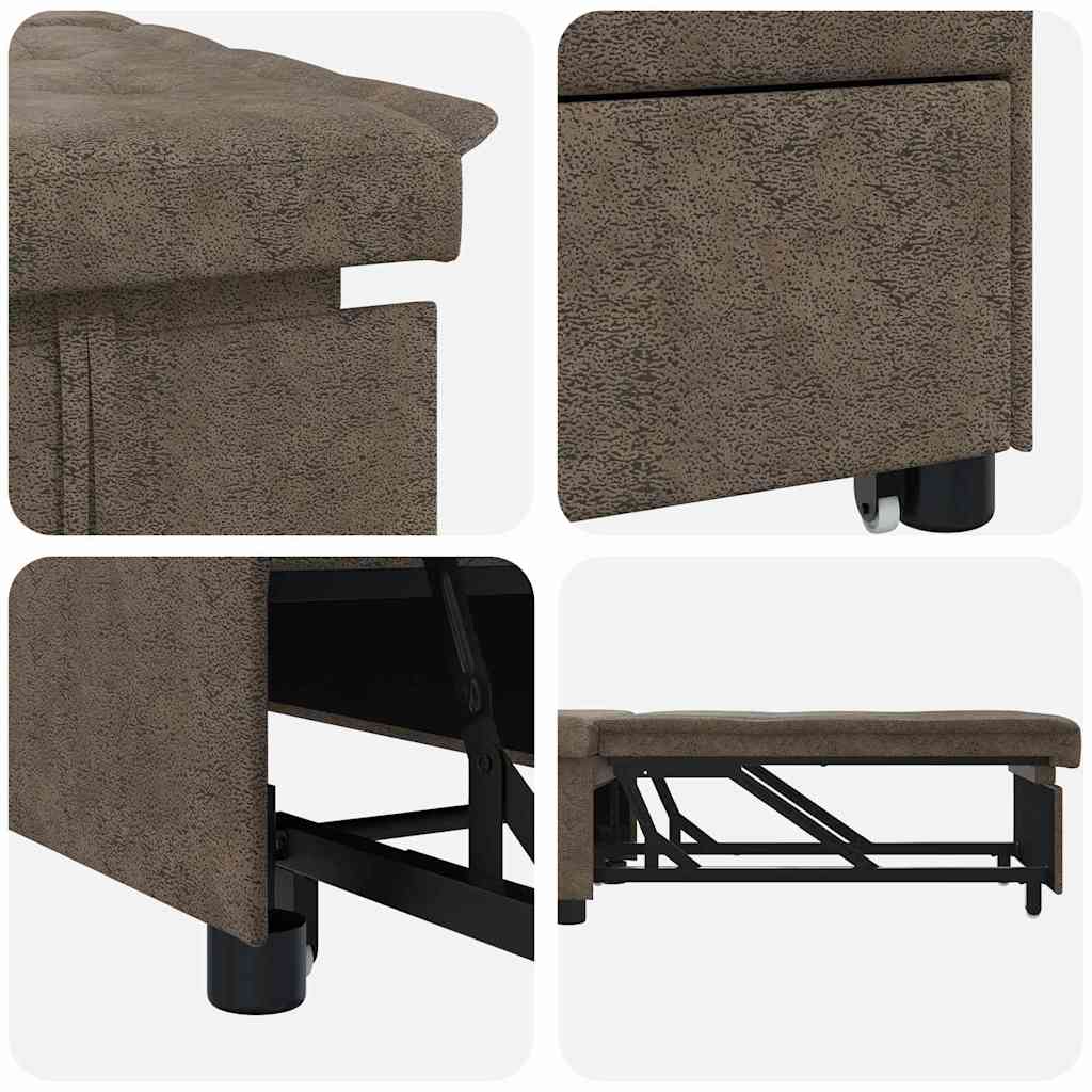 vidaXL Schlafsofa Dunkelgrau 194 x 67 x 82 cm Huahua Stoff