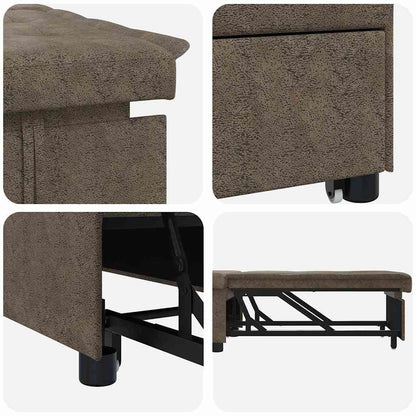vidaXL Schlafsofa Dunkelgrau 194 x 67 x 82 cm Huahua Stoff