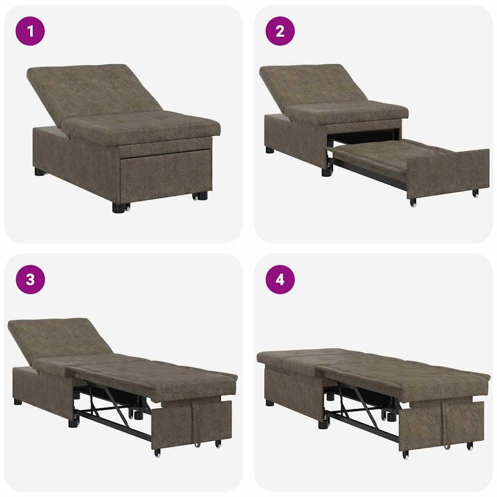 vidaXL Schlafsofa Dunkelgrau 194 x 67 x 82 cm Huahua Stoff