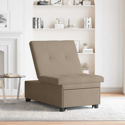 Schlafsofa Ausziehbar Taupe 194 x 67 x 82 cm Mikrofaser