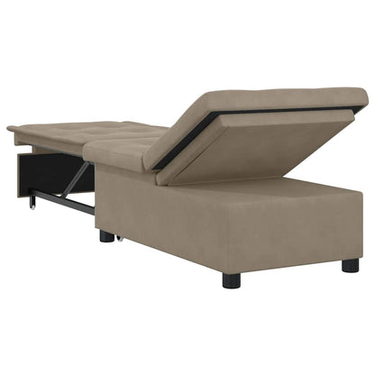 Schlafsofa Ausziehbar Taupe 194 x 67 x 82 cm Mikrofaser