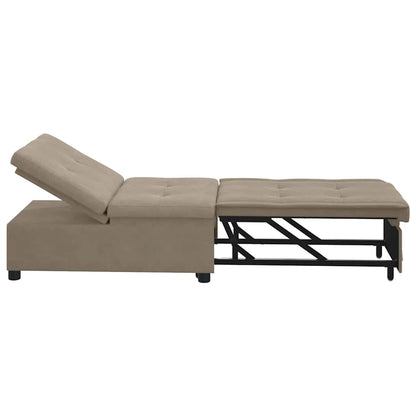 Schlafsofa Ausziehbar Taupe 194 x 67 x 82 cm Mikrofaser