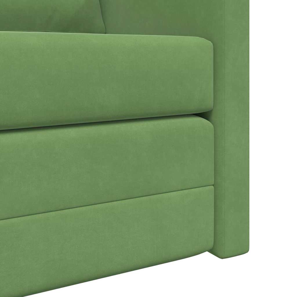 vidaXL Schlafsofa Hellgrün 204 x 122 x 60 cm Samt