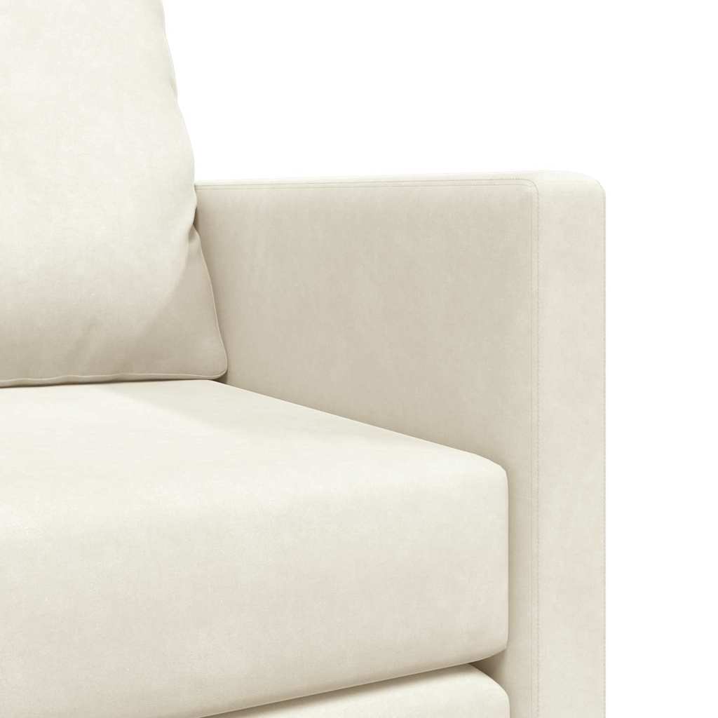 vidaXL Canapé-lit 122 cm crème velours