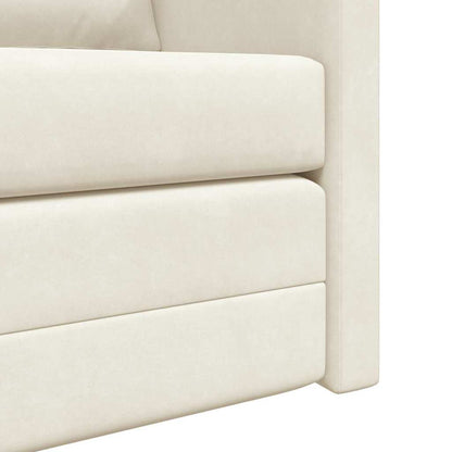 vidaXL Canapé-lit 122 cm crème velours