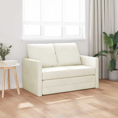 vidaXL Canapé-lit 122 cm crème velours