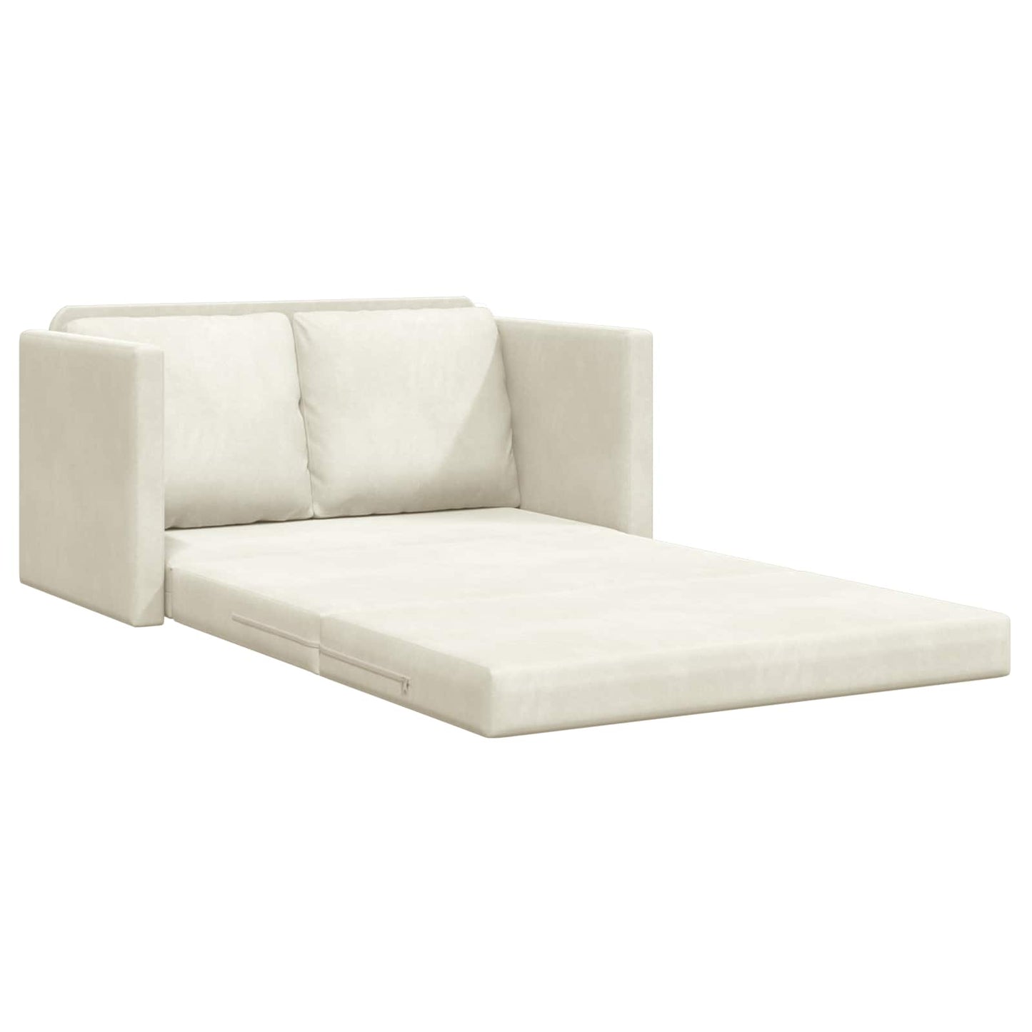vidaXL Canapé-lit 122 cm crème velours