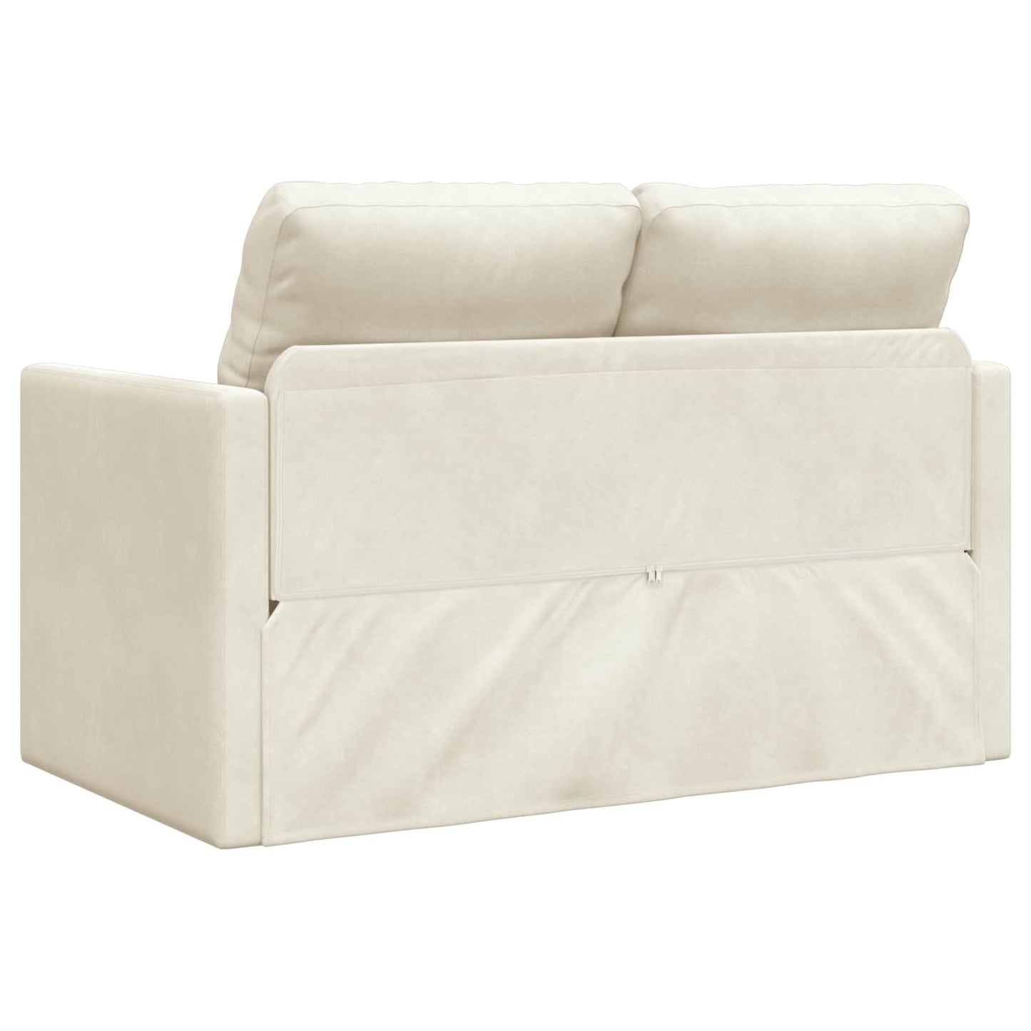 vidaXL Canapé-lit 122 cm crème velours