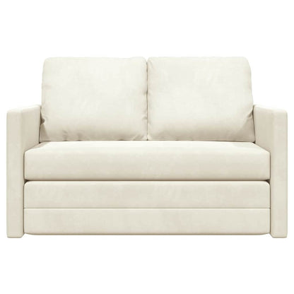 vidaXL Canapé-lit 122 cm crème velours