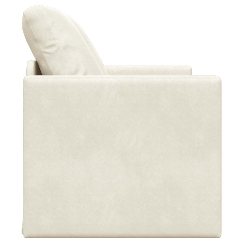 vidaXL Canapé-lit 122 cm crème velours