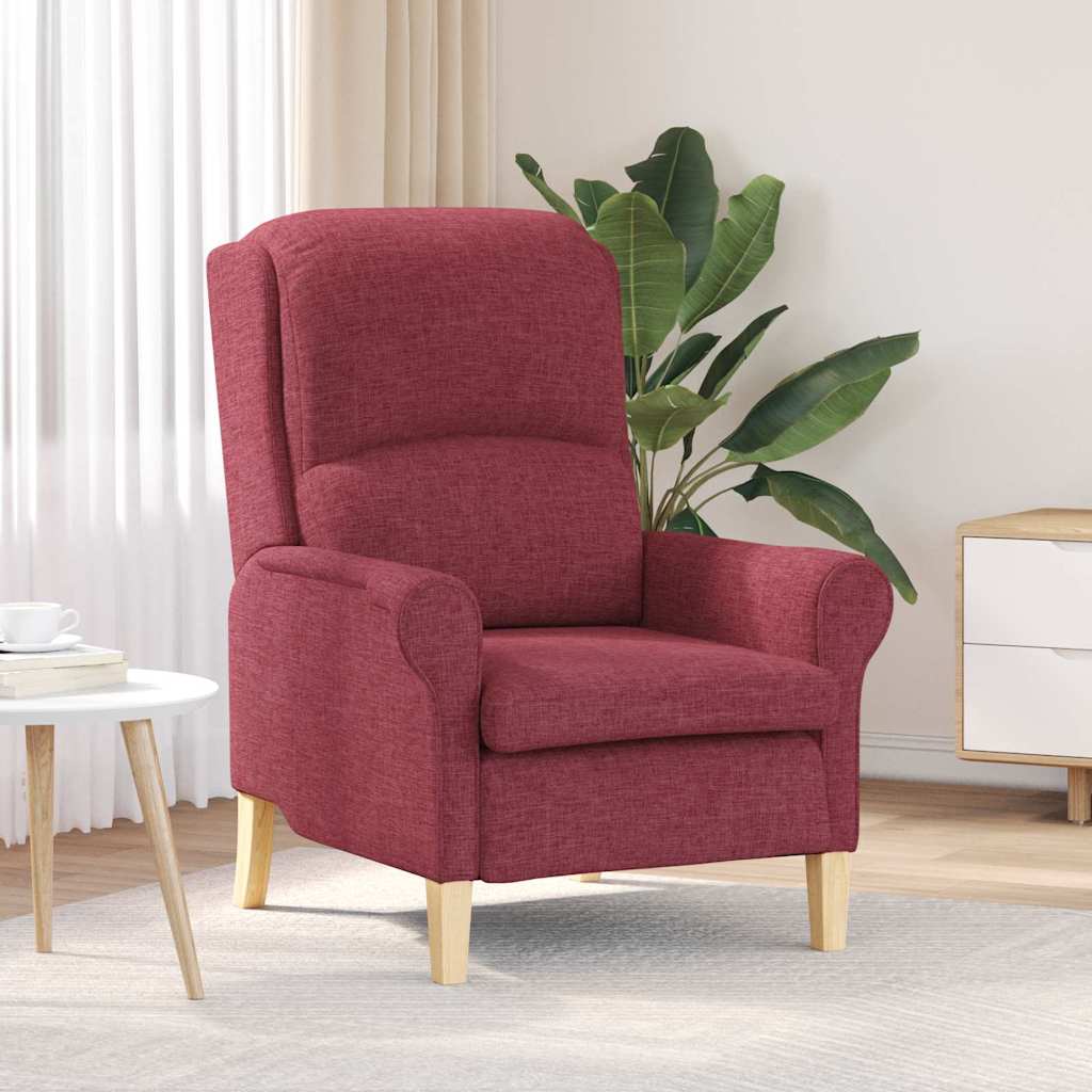 vidaXL Sessel Weinrot 76 x 94 x 102 cm Stoff